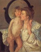 Mary Cassatt Mother and son oil